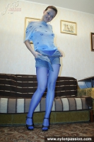 Blue nylon teen