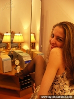 Pantyhose smile