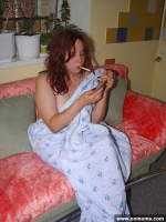 Redhead mom sucking and fucking