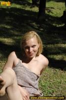 Nasty outdoor pissing on the park bench