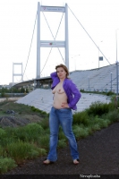 A suspension bridge
