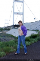 A suspension bridge
