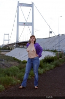 A suspension bridge