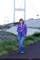 A suspension bridge