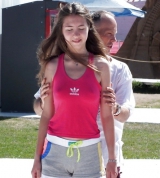She forgot her bra 34.