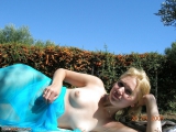 Solo blonde angel posing