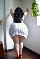 Gorgeous Round BBW Ass in summer dress