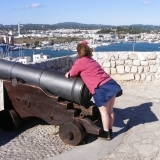 Flashing at Ibiza cathedral