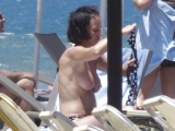 Brunette caught topless in Agia Marina, Creta!