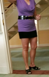 Snuck some pics of the secretary\'s thighs and legs.