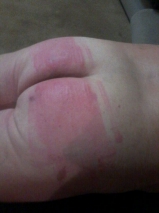 Bad behaviour, caned and disciplined.