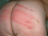 Bad behaviour, caned and disciplined.