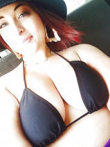 Redhead nude teen - dyed ginger with big tits naked selfies