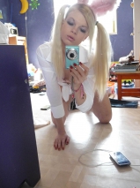 Skinny blonde teen - emo teen who likes to get naked for sel