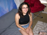 Glasses Teen Spreading Her Ass