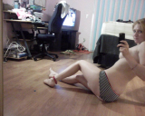 Blonde scally teen chavette - nude snaps from her collection