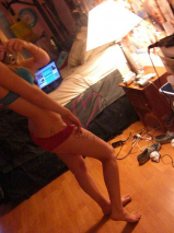 Blonde scally teen chavette - nude snaps from her collection