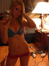 Blonde scally teen chavette - nude snaps from her collection