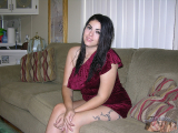 Black Haired Amateur Babe Modeling Nude
