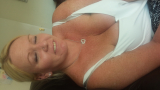 Blonde with tits out