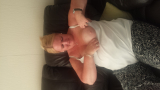 Blonde with tits out