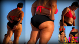 bbw beach candid