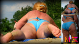 bbw beach candid