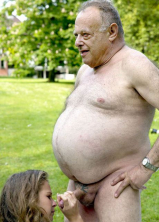 teen girls with old man