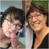 Amateur Mature Wife Blowing Hubby's Friends While Takes Phot