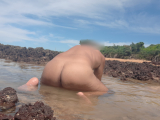 shemale ladysilva naked i on the beach showing of hot ass