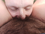 draining cunt juice from fat furry cunt