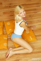 Hot Blonde with Pillows