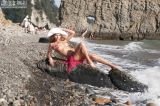 Rocks, sea and a girl