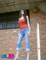 Wife girlfriend poses in