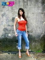 Wife girlfriend poses in