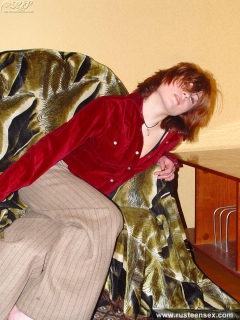 Young slut in armchair - N