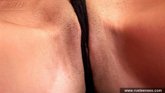 Russian sporty teen masturbates her shaved pussy - N