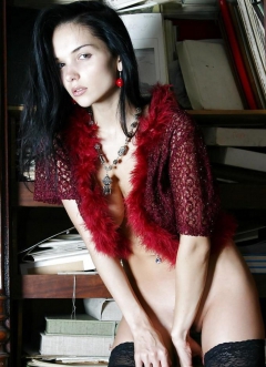 Katie fey - Dark Night Photoshoot in Red - N