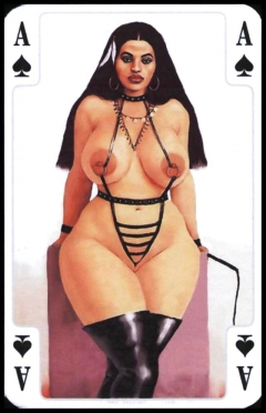 Erotic Playing Cards 9 - BBW 3 c. 1995 for fistu - N