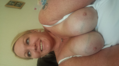Blonde with tits out - N