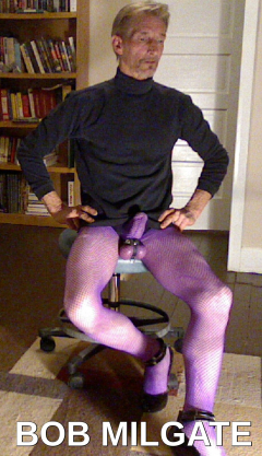 ROBERT RICHARD MILGATE PURPLE PANTYHOSE AND HEELS - N