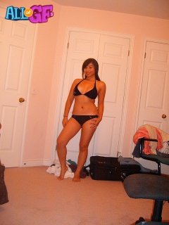 Asian girlfriend stripping for - N