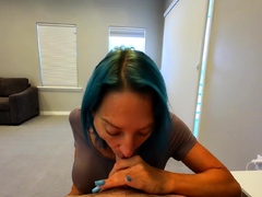 POV Amateur blowjob by a sexy blonde mature whore