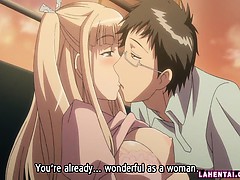 Blonde hentai girl gets her wet pussy licked and fucked