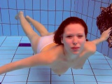 Matrosova hot ginger pussy in the pool