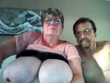 granny with big boobs has fun