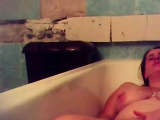 Orgasm of my mom in bath tube. Hidden cam