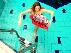 Relaxing underwater show with hot girls