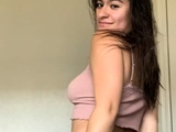 Amateur super sexy teen busty brunette in action