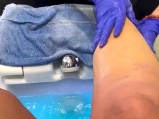 Amateur blondie solo anal masturbation